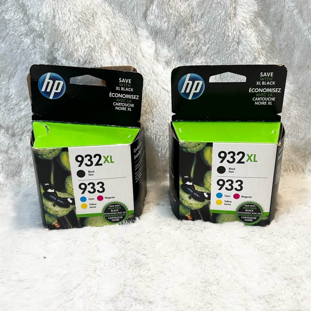 LOT OF 2 Genuine HP 932XL/933 Cyan/Black/Magenta/Yellow Ink